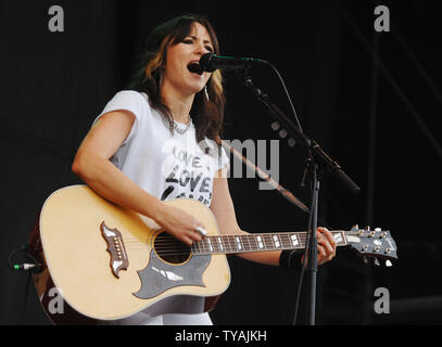 KT Tunstall esegue a "V Festival' in Hylands Park, Chelmsford a Londra il 19 agosto 2007. (UPI foto/Rune Hellestad) Foto Stock