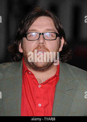 Attore britannico Nick Frost assiste la prima mondiale di "la barca che ha oscillato' di Odeon Leicester Square a Londra il 23 marzo 2009. (UPI foto/Rune Hellestad) Foto Stock