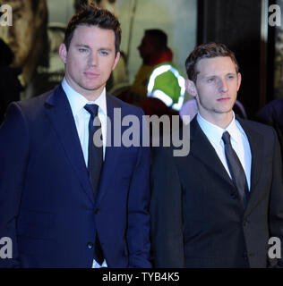 Attore americano Channing Tatum e attore britannico Jamie Bell assistere alla premiere di "L'Aquila" presso Empire, Leicester Square a Londra il 9 marzo 2011. UPI/Rune Hellestad Foto Stock