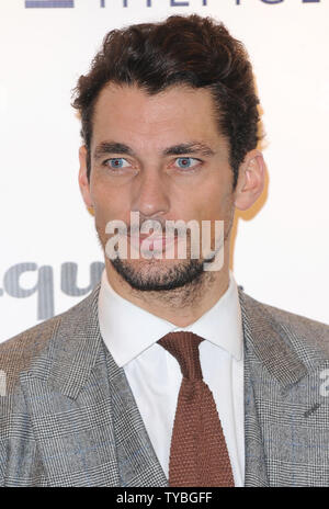 Modello inglese David Gandy assiste la Tommy Hilfiger e Esquire parte durante il London collezioni: Uomini moda evento al The Zetter Townhouse, St John's Square, a Londra il 7 gennaio 2013. UPI/Paolo Treadway Foto Stock