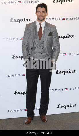Modello inglese David Gandy assiste la Tommy Hilfiger e Esquire parte durante il London collezioni: Uomini moda evento al The Zetter Townhouse, St John's Square, a Londra il 7 gennaio 2013. UPI/Paolo Treadway Foto Stock