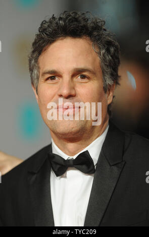 Attore americano Mark Ruffalo assiste l'EE British Academy Film Awards 2016 presso la Royal Opera House di Londra il 14 febbraio 2016. Foto di Paul Treadway/ UPI Foto Stock