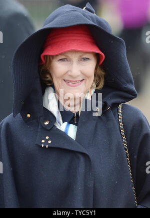 Norwegian Queen Sonja assiste un pranzo per celebrare il Re Harald V e della regina Sonja's ottantesimo compleanno presso il Royal Yacht in Norvegia a Oslo il 5 maggio 2017. Foto di Rune Hellestad/ UPI Foto Stock