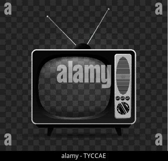 Antica icona della televisione Illustrazione Vettoriale