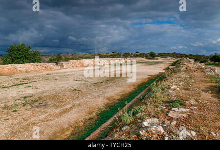 Stadion Rennbahn, Ausgrabungsstaette, Kourion, Zypern Foto Stock