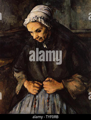 Paul Cézanne - vecchia donna con Rosario 1896 Foto Stock