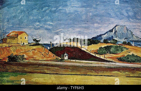 Paul Cézanne - Ferrovia 1870 di taglio Foto Stock