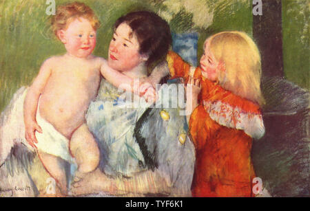 Mary Cassatt - Dopo il bagno C 1901 Foto Stock