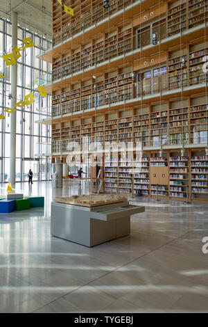 Atene Grecia. La Biblioteca nazionale all'interno del Stavros Niarchos Fondazione Centro Culturale Foto Stock
