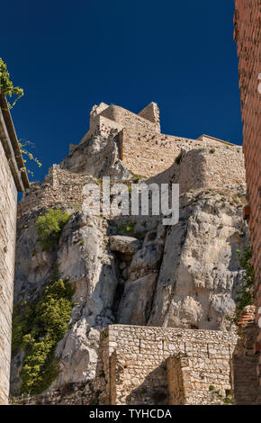 Castello di Morella, Maestrat regione, provincia di Castellon, Comunità di Valencia, Spagna Foto Stock