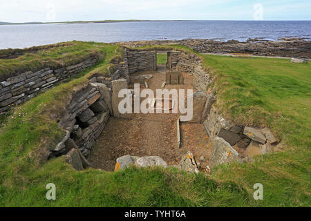 Il Knap del Neolitico Howar edificio sul Papa Westray Orkney Foto Stock