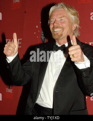 Sir Richard Branson, CEO della Vergine, assiste la rivista Time 100 Persone più Influenti gala tenutosi presso il Time Warner Center a New York City il 8 maggio 2007. (UPI foto/Ezio Petersen ) Foto Stock