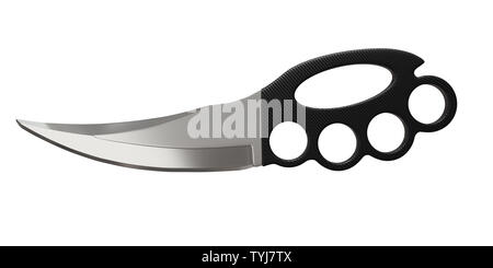 3D rendering di una articolazione duster e coltello isolati su sfondo bianco Foto Stock