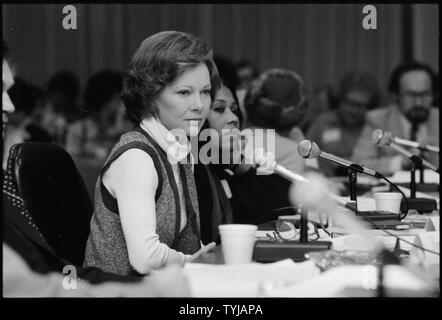 Rosalynn Carter sedie salute mentale audizioni Foto Stock