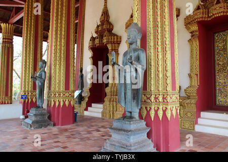 Tempio buddista (Ho Wat Phra Keo) a Vientiane (Laos) Foto Stock