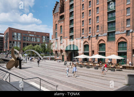 Storico distretto Warehouse edifici, Speicherstadt, Amburgo, Germania Foto Stock