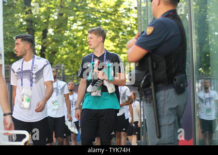 Bologna, Italia. Il 26 giugno, 2019. Soccer, U-21 uomini, Germania, prima della formazione di Campionato Europeo semi-finale del team tedesco contro la Romania: i giocatori tedeschi prima del training. Credito: Cezaro De Luca/dpa/Alamy Live News Foto Stock