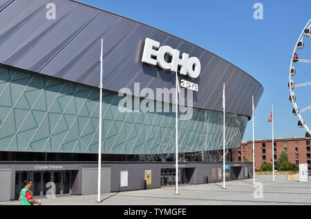 Echo Arena centro conferenze ed eventi presso la Albert docks di Liverpool, in Inghilterra, Regno Unito. Foto Stock