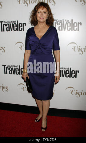 Susan Sarandon arriva per il Conde Nast Traveler celebra il 2012 'visionari' a Alice Tully Hall presso il Lincoln Center di New York il 18 settembre 2012. UPI /Laura Cavanaugh Foto Stock