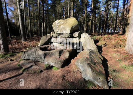 I Druidi Tempio follia nei pressi del villaggio di Ilton, Masham town, North Yorkshire County, Inghilterra Foto Stock