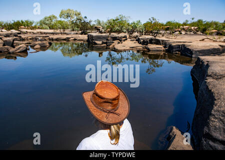 Panoramica di Re Giorgio River Gorge nel Kimberleys in Australia Occidentale Foto Stock