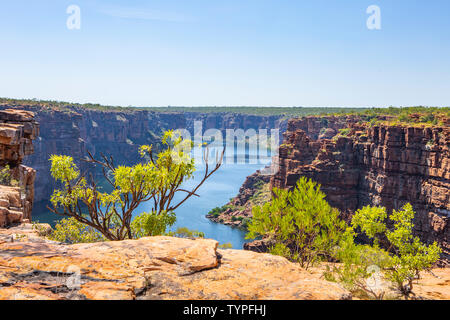 Panoramica di Re Giorgio River Gorge nel Kimberleys in Australia Occidentale Foto Stock