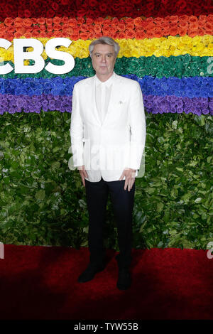 David Byrne arriva sul tappeto rosso al 73rd annuale di Tony Awards al Radio City Music Hall il 9 giugno 2019 a New York City. Foto di Giovanni Angelillo/UPI Foto Stock
