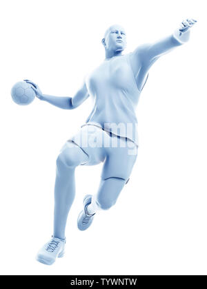 3D Rendering accurato dal punto di vista medico illustrazione del Foto Stock