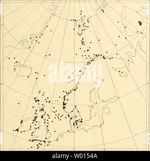 Immagine di archivio da pagina 62 del die Echinodermen des Eisfjords (1915). Die Echinodermen des Eisfjords dieechinodermend00hofs Anno: 1915 KUNOL. SV. VET. AKADEMIENS HANDLINGAE. La fascia 54. N:0 2. 53 Spitzbergengebiet: VVestspitzbeigen : Südkap bis Eisfjord, 128-160, 761, 1359 m (Damelssen & Koren 1884, Döderlein 1900); Eisfjord (s. oben). Nordwestspitzbergen, 40, 45, 475, 839 m (Hoffmann 1882, Danielssen & Koren 1884, Döderlein 1900). Nordspitzbergen: N. vom Nordostland, 40, 497, 1000 m (Ludwig 1900, Miciiai- LOVSKij 1902). Ostspitzbergen (s. Fig. 18), 25-139 m (Pfeffer 1894, Ludwig 1900, Micha Foto Stock