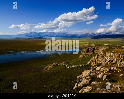 Fotografare Bayinbrook Prairie nello Xinjiang in agosto 2016 Foto Stock
