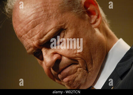 Candidato presidenziale repubblicano e ex U.S. Il senatore Fred Thompson (R-TN) parla presso la National Rifle Association (NRA) convenzione di Washington il 21 settembre 2007. (UPI foto/Alexis C. Glenn) Foto Stock