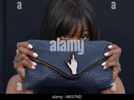 L'attrice Aisha Tyler assiste la premiere del motion picture spy thriller 'bionda atomica" presso il teatro presso l'Ace Hotel nel centro cittadino di Los Angeles il 24 luglio 2017. Foto di Jim Ruymen/UPI Foto Stock