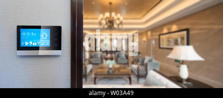 Digitalscreen in smart home Foto Stock