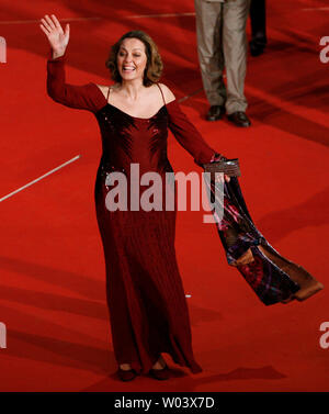 Greta Scacchi arriva sul tappeto rosso al Festival del Cinema di Roma a Roma il 20 ottobre 2007. Scacchi a Roma con il suo film "L'Amour Cache (amore nascosto)'. (UPI foto/David Silpa) Foto Stock