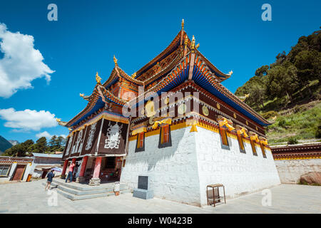 Lo scenario di Lang Mu tempio di Gannan Foto Stock