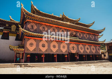 Lo scenario di Lang Mu tempio di Gannan Foto Stock