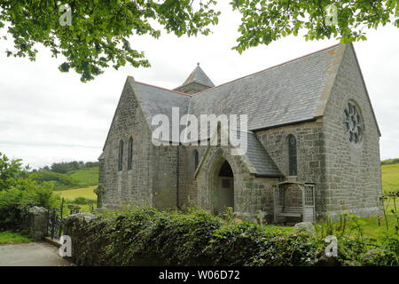 La chiesa di San Nicola sul Tresco, isole Scilly, Cornwall, Regno Unito Foto Stock