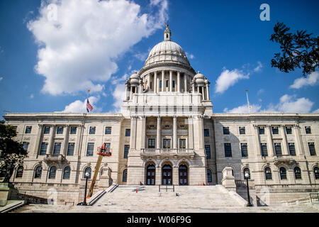 Providence, RI, Agosto 29, 2018: il Rhode Island State House Capitol Foto Stock