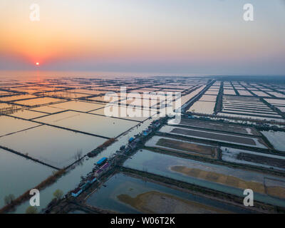 Fotografato nel quartiere Hongze, Huai an Città, provincia dello Jiangsu Foto Stock