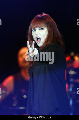 Il cantante Pat Benatar esegue in concerto presso il River City Casino di San Luigi a giugno 26, 2013. UPI/Bill Greenblatt Foto Stock