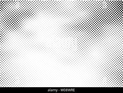 Abstract background dei mezzitoni e grunge texture punteggiata di dissolvenza gradiente su sfondo bianco. Illustrazione Vettoriale Illustrazione Vettoriale