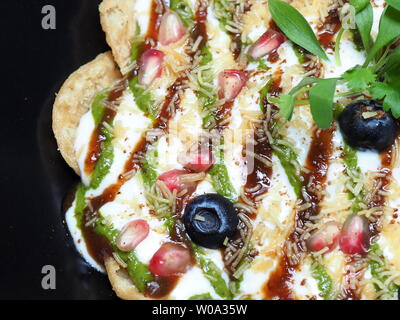 Giugno 2019 - Close Up di un kebab di pollo da una stella Michelin ristorante indiano Foto Stock