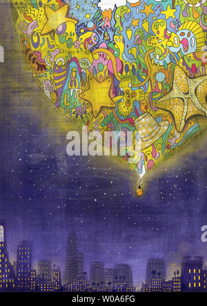 Dreaming fantasy illustrazione Foto Stock