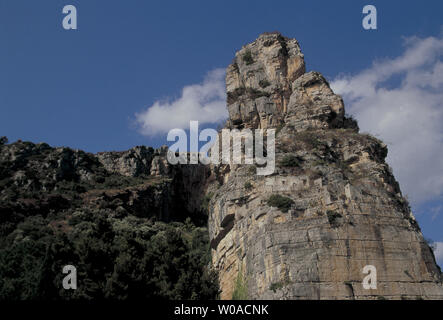 L'Italia, lazio, Terracina e il tempio di Giove Anxur Foto Stock