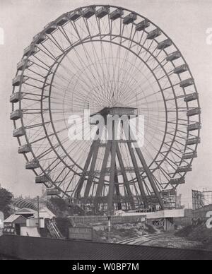 Earl's Court - La grande ruota. Londra 1896 antica vintage delle immagini di stampa Foto Stock