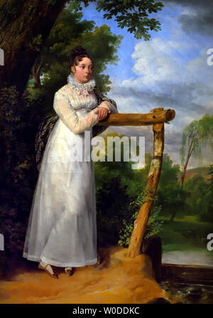 Ritratto di Signora Philippe Lenoir, nato Marie-Aspasie Jousserand (1792-1874) Emile-Jean-Horace VERNET 1789 - 1863 , francia, francese Foto Stock