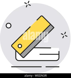 Icona della pinzatrice. Appartamento moderno stile design. Vettore semplice icona illustrazione per la pagina del sito web, marketing mobile app, elemento di design su sfondo bianco Illustrazione Vettoriale