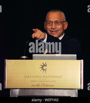 Amministratore della NASA Charles Bolden parla alla NASA IT Summit 2010 in Porto Nazionale, Maryland, il 16 agosto 2010. UPI/Roger L. Wollenberg Foto Stock