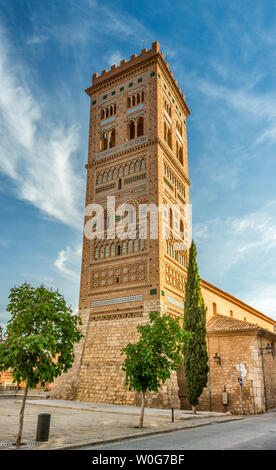 Torre de San Martin, torre Mujedar, del XIII secolo, in Teruel Aragona, Spagna Foto Stock