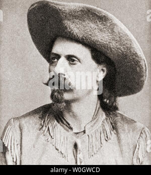 William Frederick "Buffalo Bill Cody, 1846 - 1917. American scout, bison hunter e mattatore. Dalla rievocazione del secolo, pubblicato nel 1934. Foto Stock